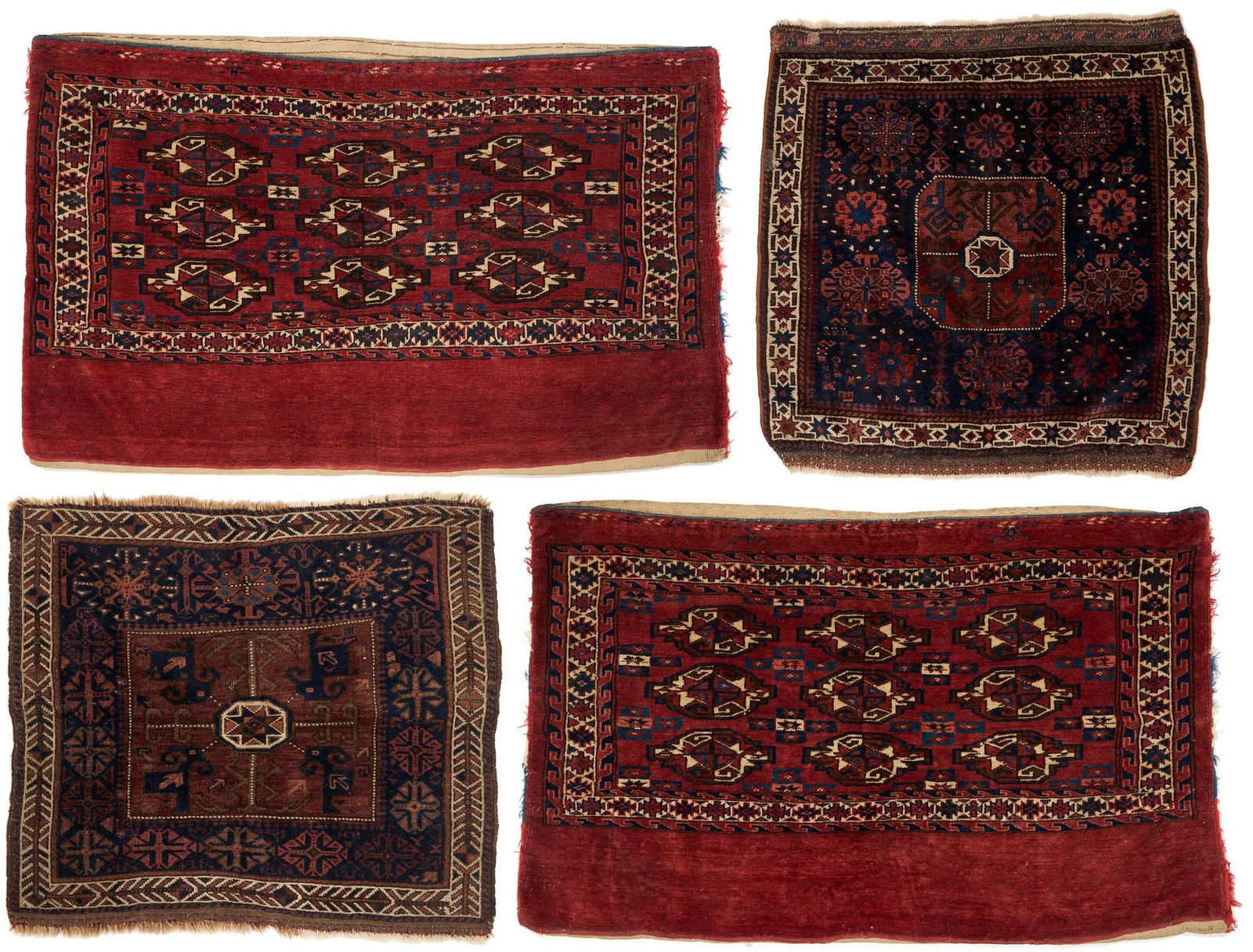 Four Tribal Bag Face Weavings, Baluch & Yomud (1 of 20)