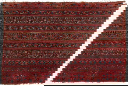 Antique Turkmen Ersari Ak-Chuval Rug