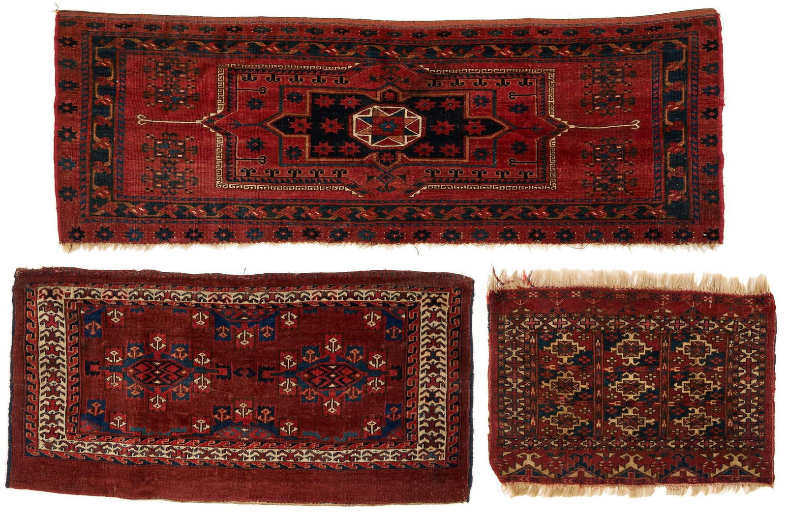 3 Antique Tekke Turkmen Bags