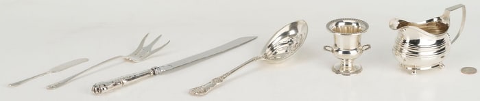 Asst. Flatware incl. Tiffany Serving Spoon plus Small Hollowware