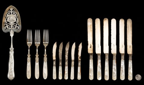 6 Tiffany Silver Flatware Pcs. & 9 Others