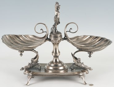 Victorian Figural Silverplate Epergne