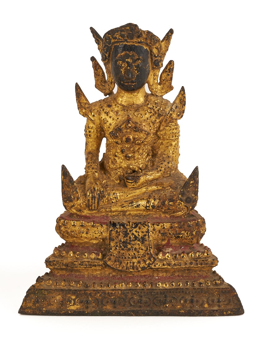 Two Small Gilt Buddha Figures - 8