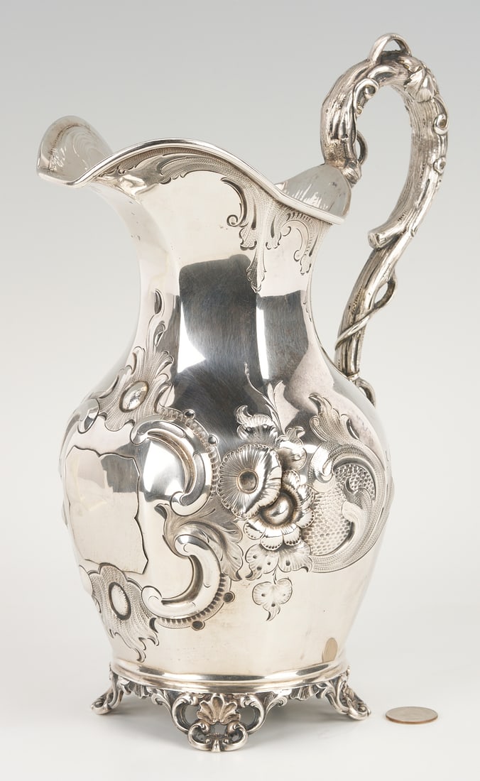 St. Louis, MO Coin Silver Water Pitcher, E. Mead (1 of 12)