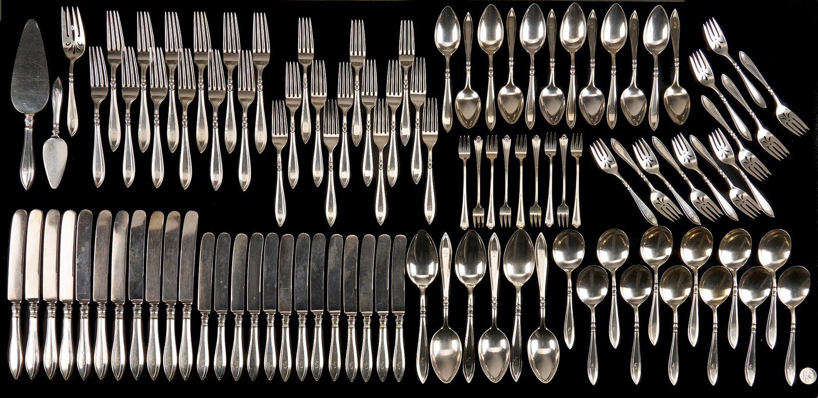 169 Pcs. Gorham Sterling Silver Flatware, Portsmouth Pattern - 3