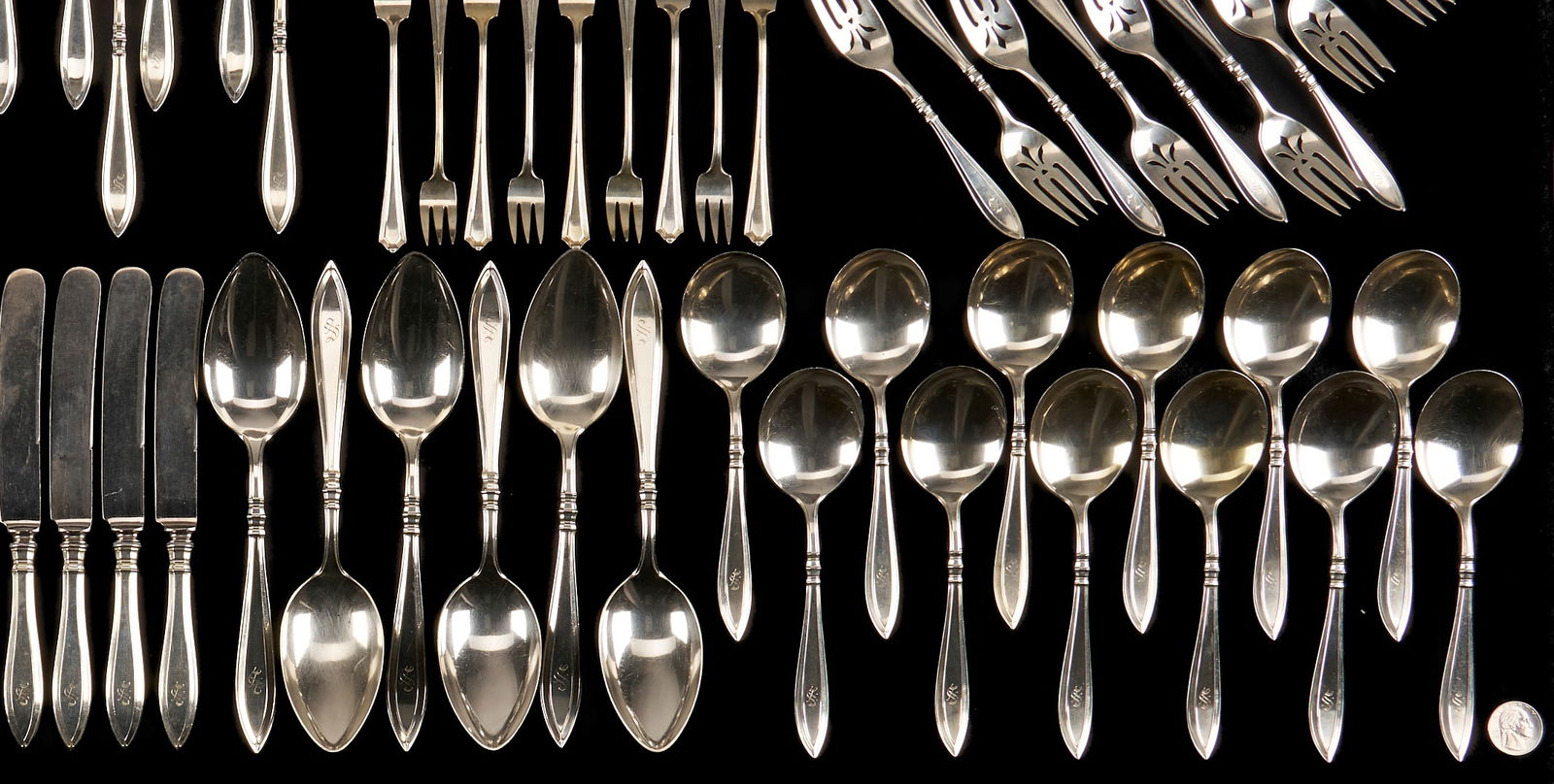 169 Pcs. Gorham Sterling Silver Flatware, Portsmouth Pattern - 7