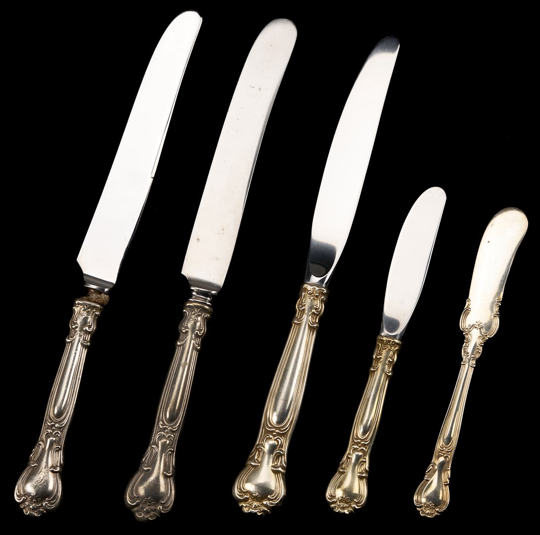 129 Pcs. Gorham Chantilly Sterling Flatware - 12