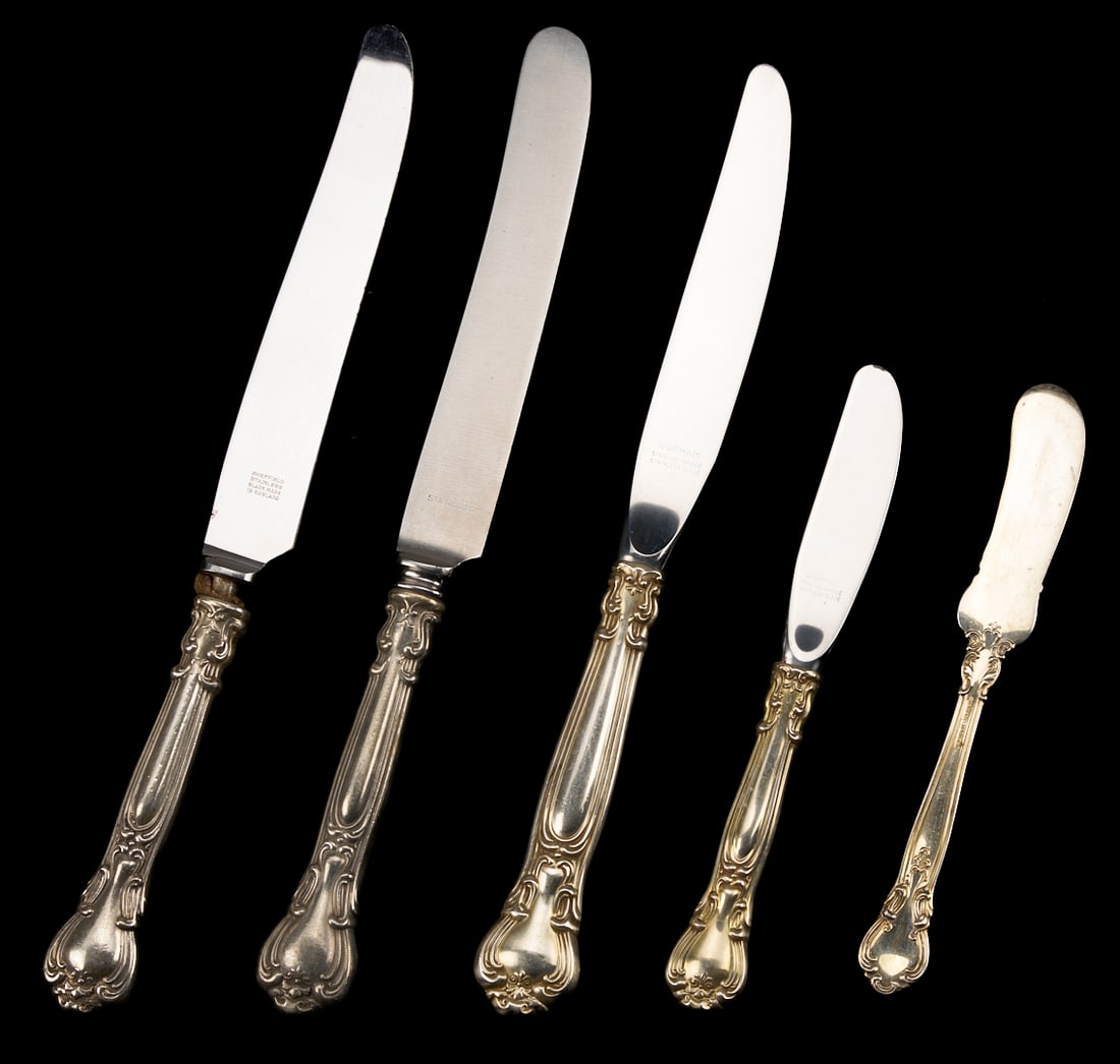 129 Pcs. Gorham Chantilly Sterling Flatware - 13