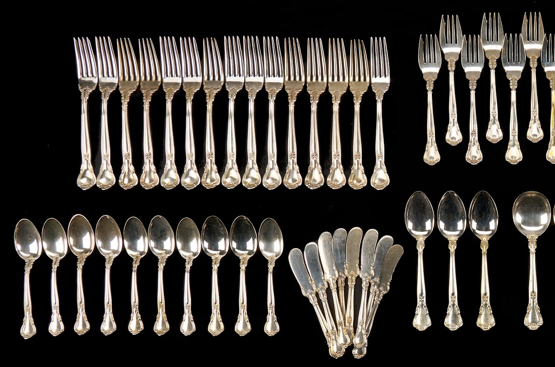 129 Pcs. Gorham Chantilly Sterling Flatware - 2