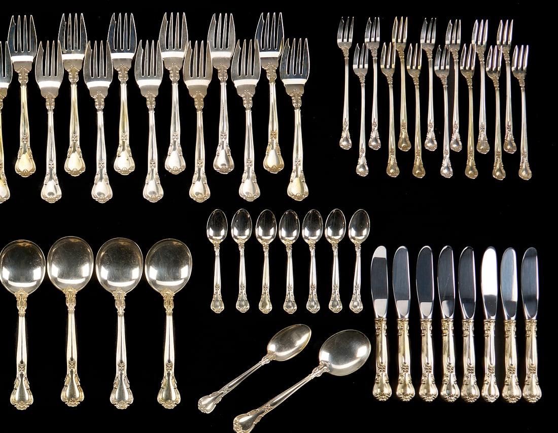 129 Pcs. Gorham Chantilly Sterling Flatware - 3
