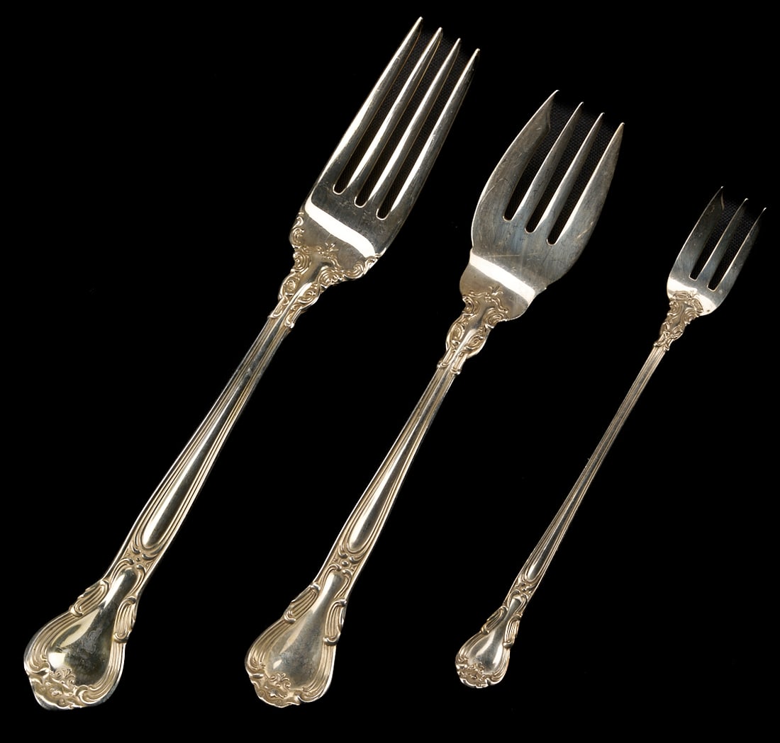 129 Pcs. Gorham Chantilly Sterling Flatware - 9