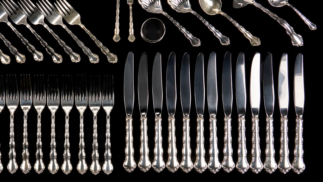 101 Pcs. Reed and Barton Tara Pattern Silver Flatware - 5