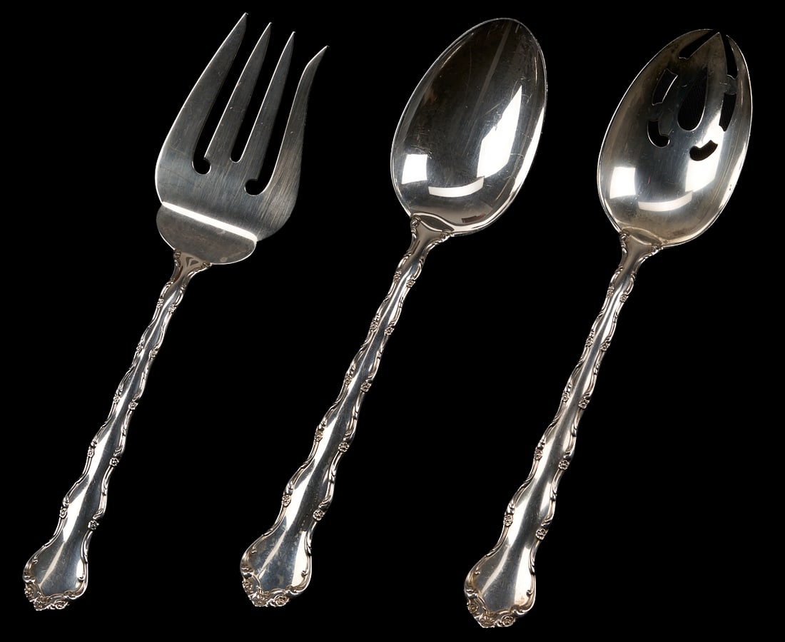 101 Pcs. Reed and Barton Tara Pattern Silver Flatware - 6