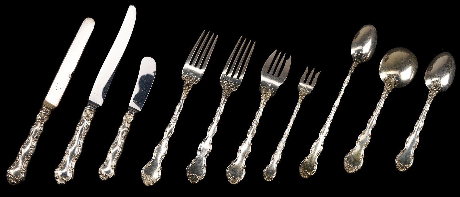 90 Pcs Gorham Sterling Flatware, Strasbourg Pattern - 5