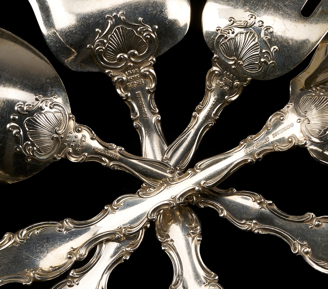 90 Pcs Gorham Sterling Flatware, Strasbourg Pattern - 9