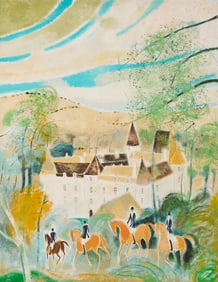 Claude Grosperrin Equestrian Oil Painting, Hospices de Beaune