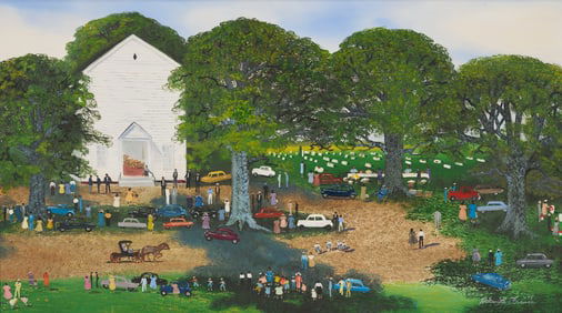 Helen LaFrance, Large Church Picnic Scene Plus 4 Books