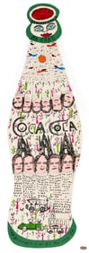 Howard Finster Coke Bottle Wood Cutout