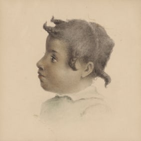 Maria Howard Weeden W/C Portrait of a Girl, Plus Signed Bandanna Ballads