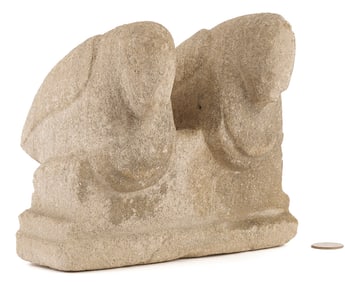 William Edmondson Sculpture, Two Doves, exhibited
