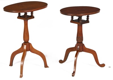 2 East TN Walnut Bird Cage Candle Stands