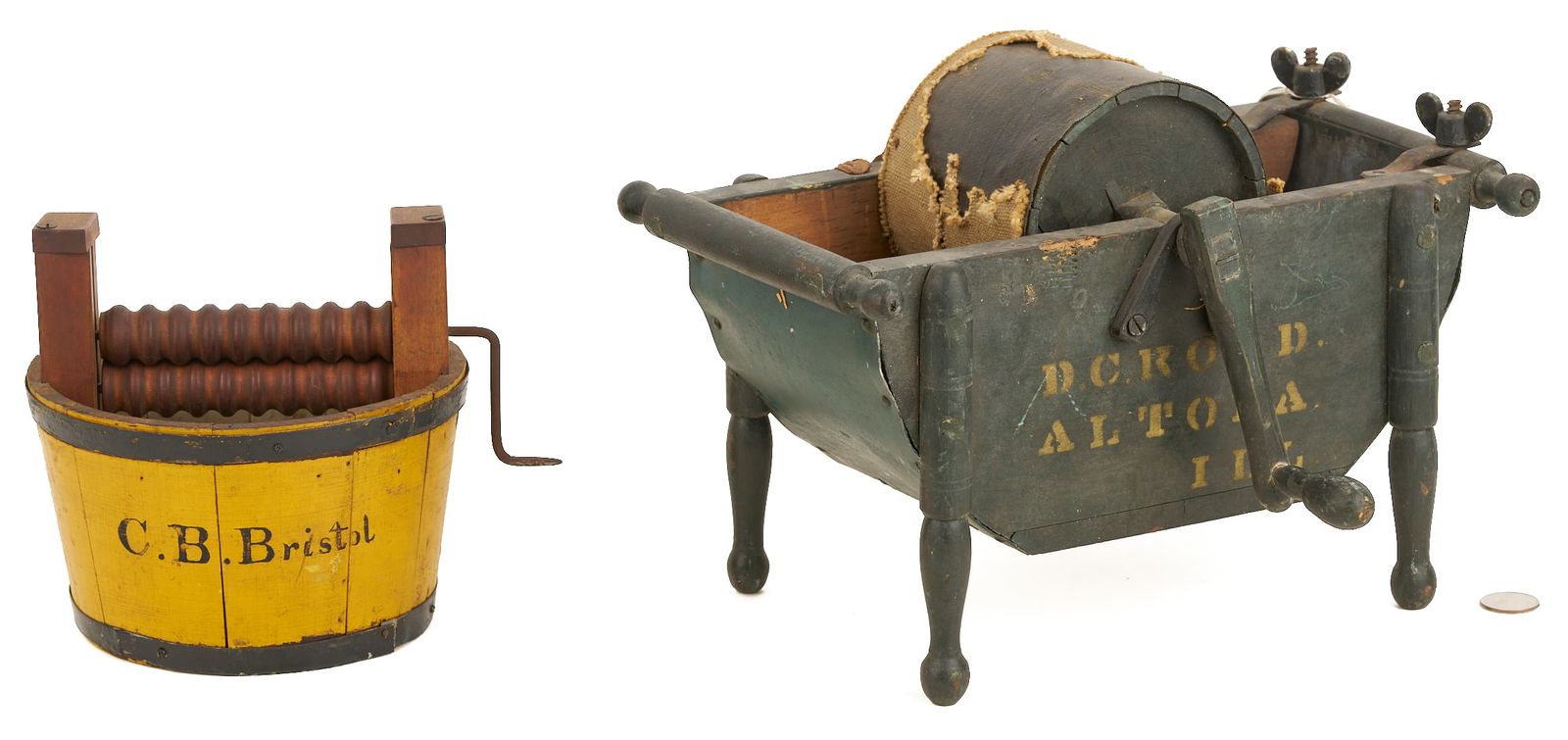 Two US Patent Model Washing Machines; mid 19th C. (1 of 15)