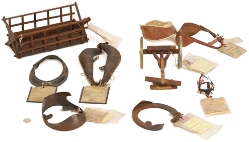 Eight US Patent Models; Horses & Wagons
