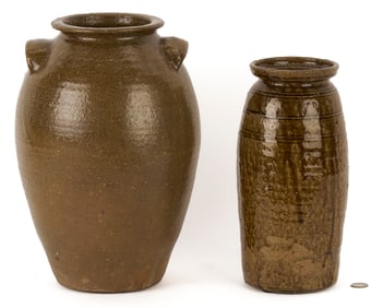 2 Thomas Ritchie NC Pottery Jars