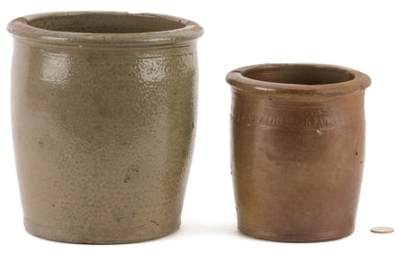 2 East Tennessee Pottery Jars, M.P. Harmon