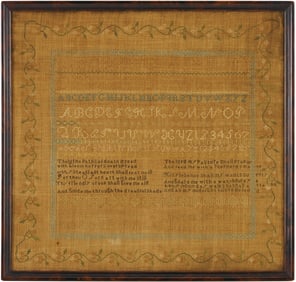 West Tennessee Needlework Sampler, 1837