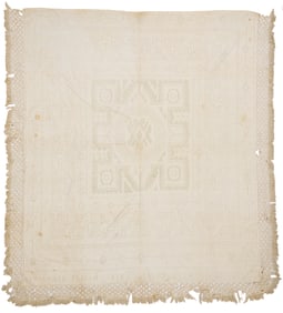 Southern White on White Coverlet or Counterpane, Signed & Dated 1817, Likely TN