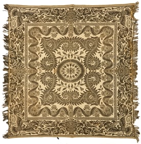 Maryville, TN Woolen Mills Green & White Coverlet