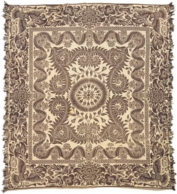 Maryville, TN Woolen Mills Blue & White Coverlet