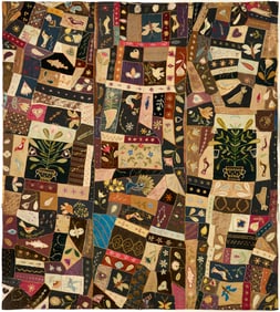 Exhibited American Crazy Quilt