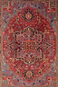 Room Sized Persian Heriz Rug, 9 x 12