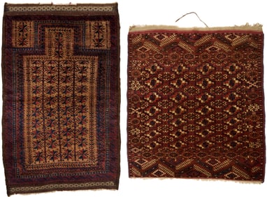 Tekke Turkman Floor Rug & Baluch Prayer Rug