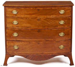 American Federal Mahogany Bow Front Chest