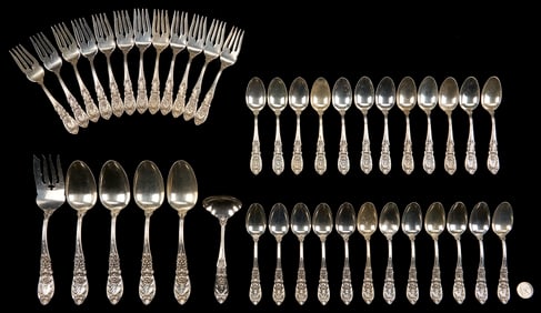42 Pcs International Richelieu Sterling Flatware