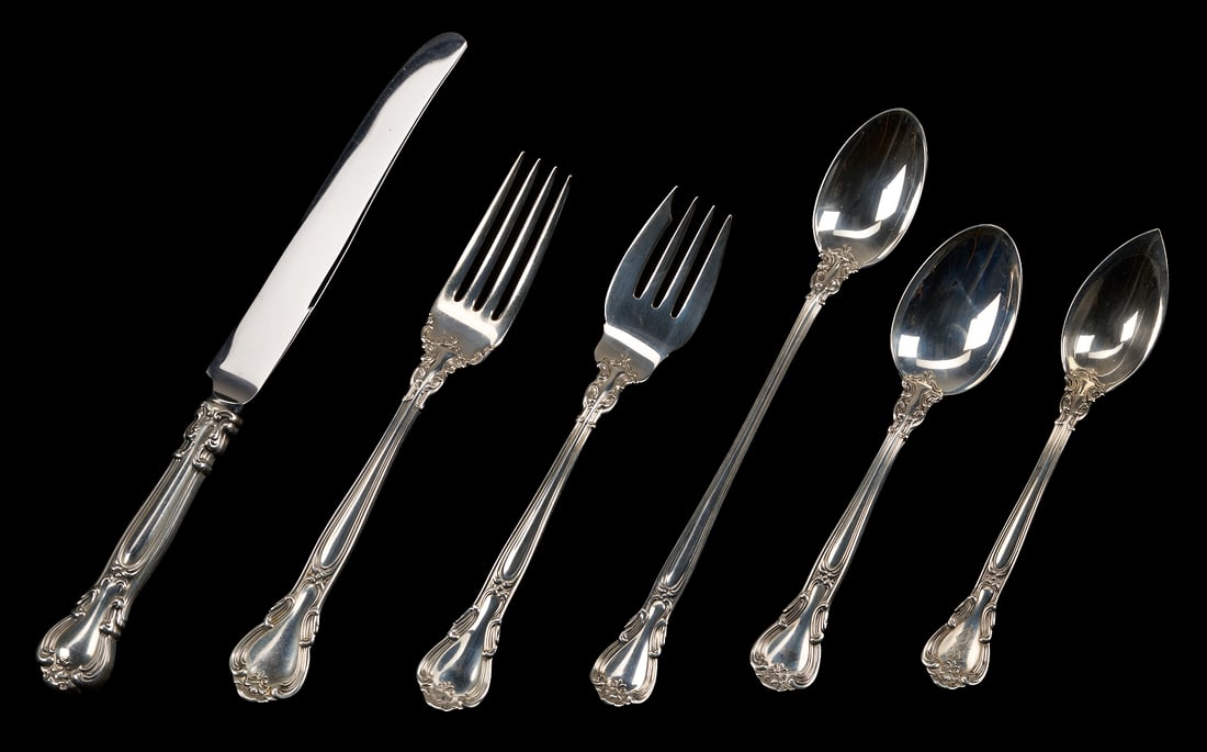 70 Pcs. Gorham Chantilly Sterling Flatware - 7