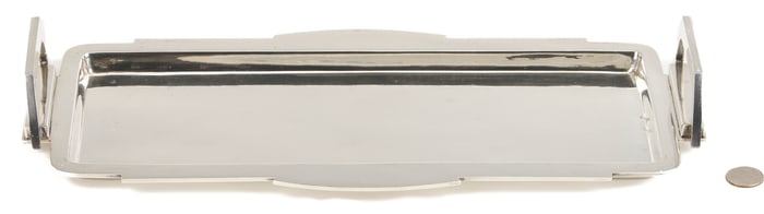 Austrian Art Deco Silver Tray, Vincenz Carl Dub