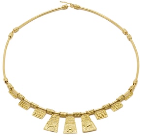 18K Gold Etruscan Revival Style Necklace