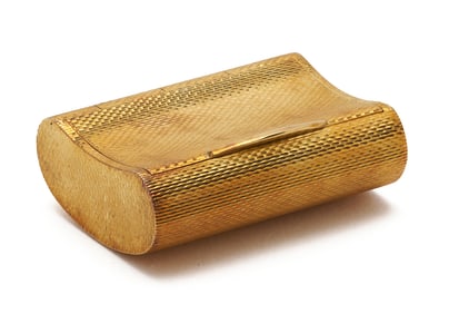 18K Gold Snuff Box w/ Case, G. Nardi, Venice