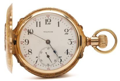 14K Waltham Grade L Pocket Watch
