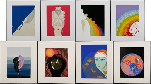 8 Signed Erte Serigraphs, Twenties Remembered Suite