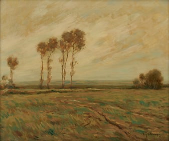 Roy Brown O/C French Landscape, 1909, Exhibited