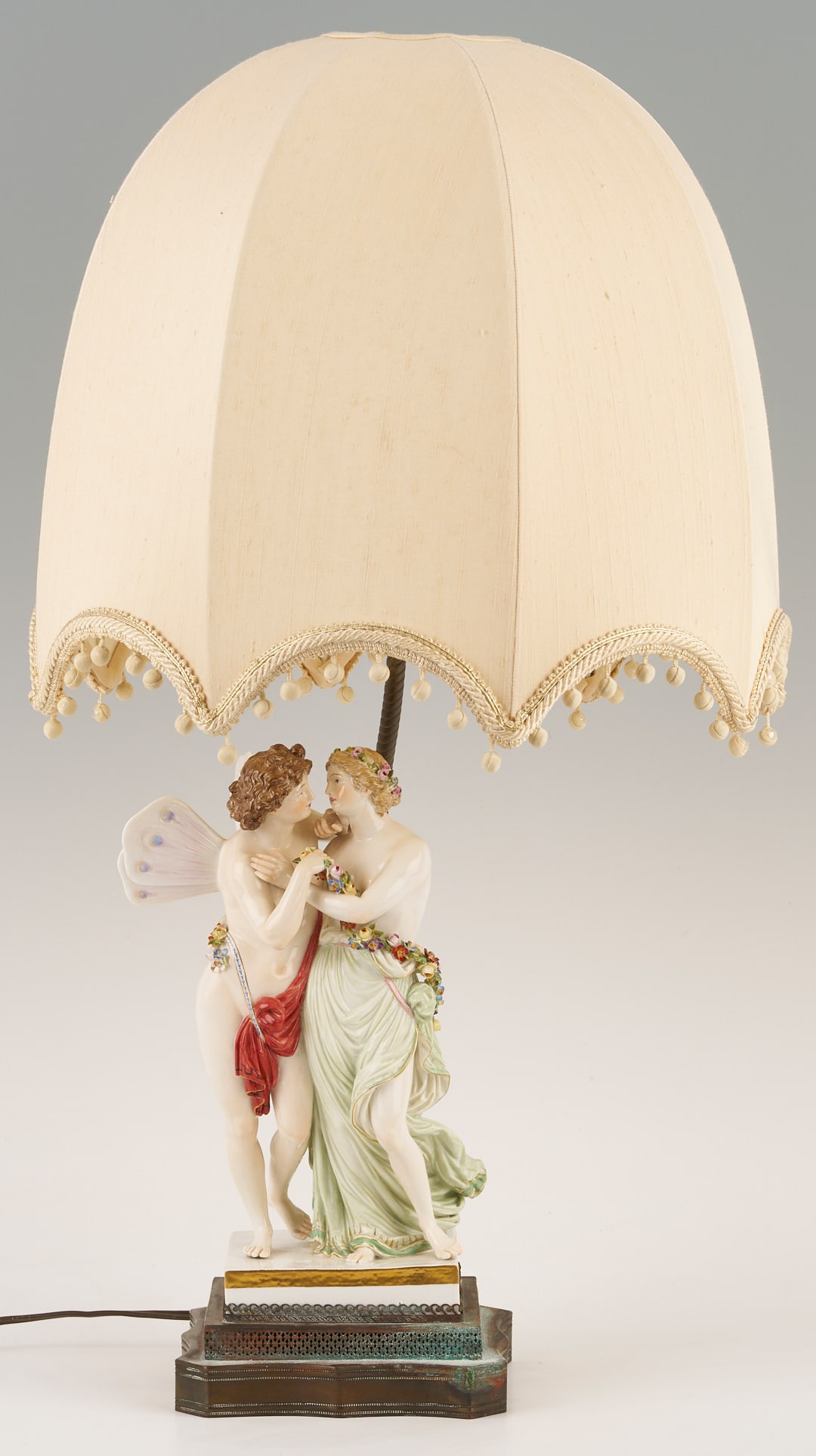 Meissen Porcelain Figurine, Eros and Psyche, plus Lamp - 15