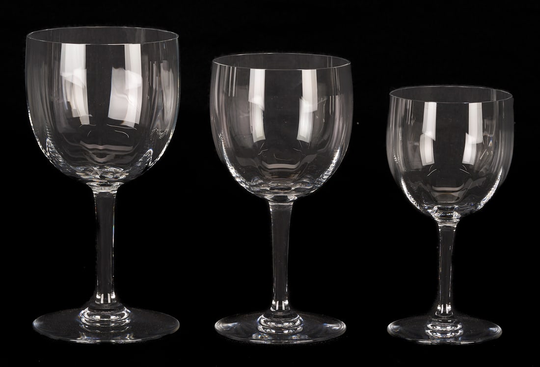 29 Pcs. Baccarat Stemware, Montaigne Optic Pattern - 3