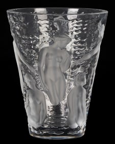 Lalique Ondines Vase with Nude Figural Decoration