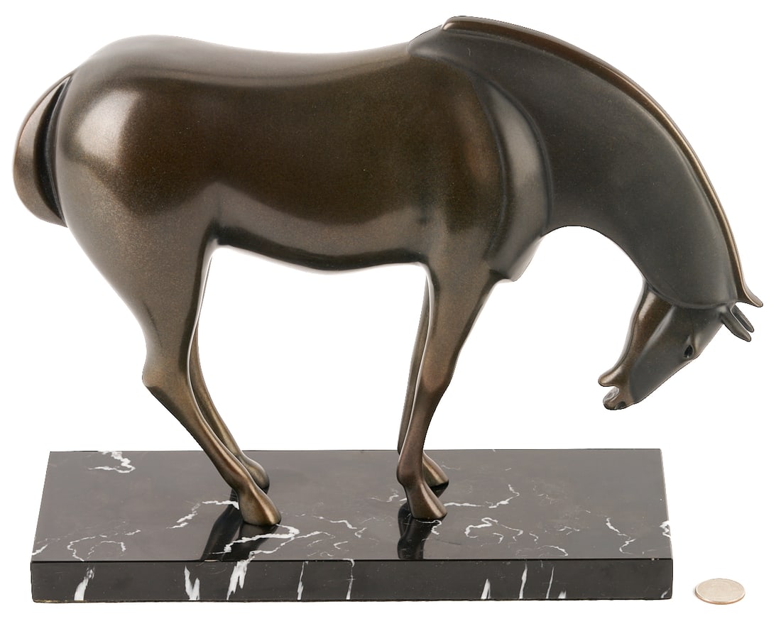 Pr. Loet Vanderveen Armored Horse Bronze Sculptures - 12