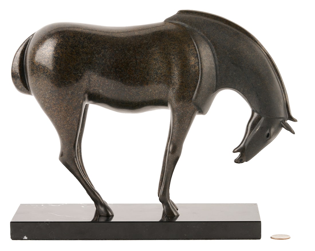 Pr. Loet Vanderveen Armored Horse Bronze Sculptures - 13